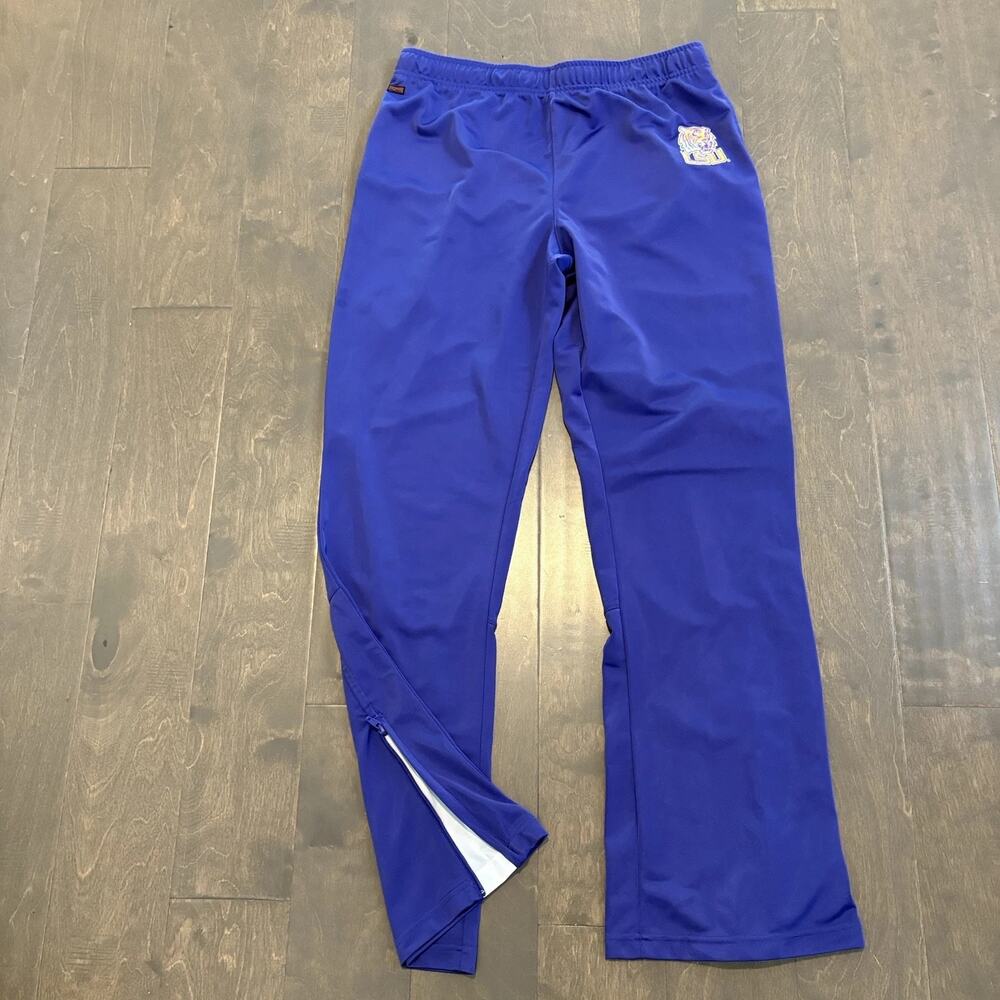 LSU Louisiana State Tigers Pants Men XL Purple Athletic Ankle‎ Zip Basketball